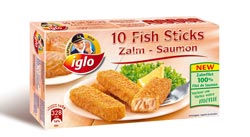 Fish Sticks van Iglo: zalm