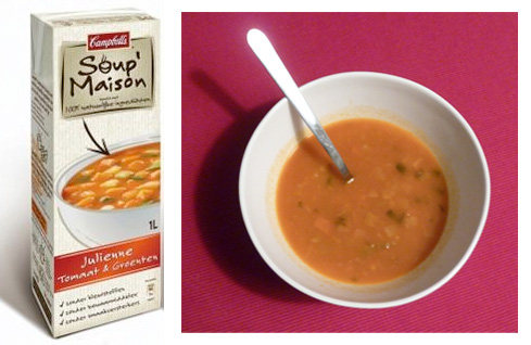 soupmaison: verpakking & foto van hoe het soepje er in werkelijkheid uitziet
